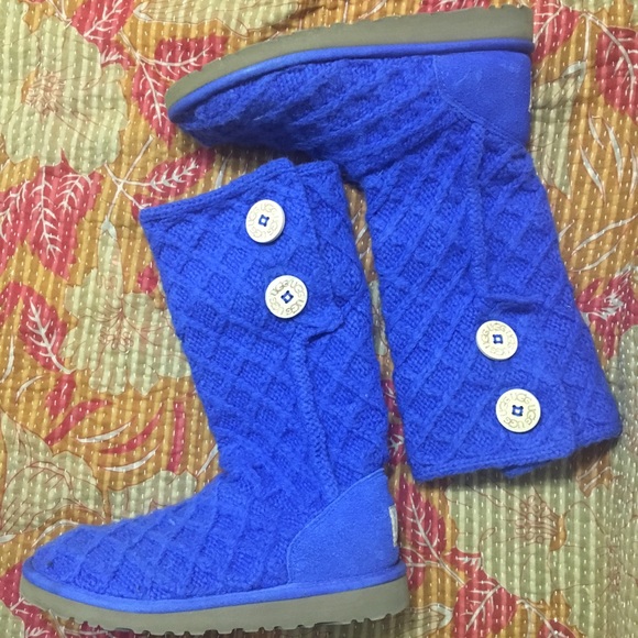 UGG Shoes - UGG AUSTRALIA Cardy Knit Boots Royal Blue